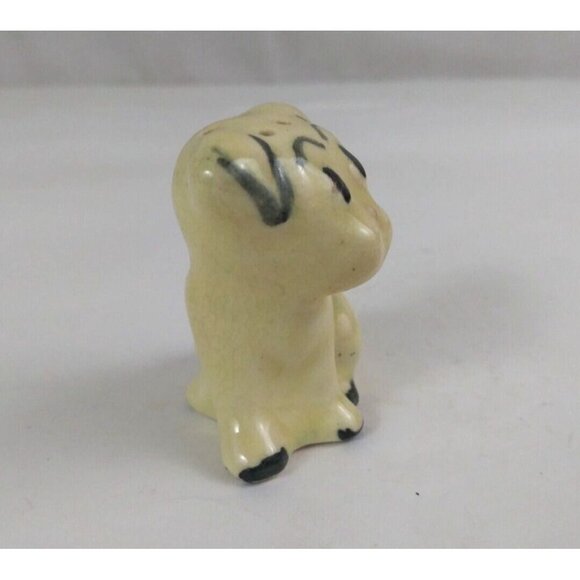 Vintage White Surprised Adorable Puppy Dog 2.25" Salt & Pepper Shakers Japan - Picture 9 of 13